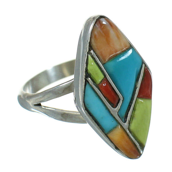 Silver And Multicolor Whiterock Ring